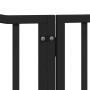 Folding dog gate with 4 panels, made of black poplar wood, 320 cm. by , Dog kennels and fences - Ref: Foro24-352225, Price: 7...