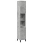 Armario de baño madera contrachapada gris hormigón 30x30x190 cm de , Tocadores de baño - Ref: Foro24-857104, Precio: 74,37 €,...