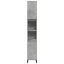 Armario de baño madera contrachapada gris hormigón 30x30x190 cm de , Tocadores de baño - Ref: Foro24-857104, Precio: 74,37 €,...