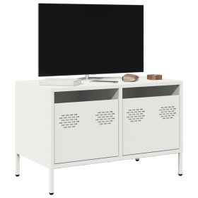 TV stand made of cold-rolled white steel