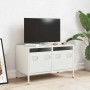 TV-Möbel aus kaltgewalztem Stahl in Weiß 68x39x43,5 cm | Foro24|Onlineshop| Casa, Jardín y Más Foro24.es