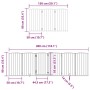 Folding dog gate with 9 panels, made of white poplar wood, 450cm. by , Dog kennels and fences - Ref: Foro24-3155594, Price: 1...