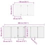 Faltbare Hundetür mit 9 Paneelen aus braunem Pappelholz, 450 cm. von , Hundehütten und Zäune - Ref: Foro24-3155606, Preis: 12...