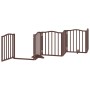 Folding dog gate 12 panels poplar wood brown 600 cm by , Dog kennels and fences - Ref: Foro24-3155604, Price: 130,41 €, Disco...