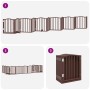 Folding dog gate 12 panels poplar wood brown 600 cm by , Dog kennels and fences - Ref: Foro24-3155604, Price: 130,41 €, Disco...