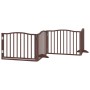 Folding dog gate 4 panels poplar brown oak 320 cm by , Dog kennels and fences - Ref: Foro24-352233, Price: 71,63 €, Discount: %