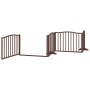 Folding dog gate 4 panels poplar brown oak 320 cm by , Dog kennels and fences - Ref: Foro24-352233, Price: 71,63 €, Discount: %