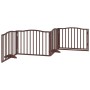 Folding dog gate 4 panels poplar brown oak 320 cm by , Dog kennels and fences - Ref: Foro24-352233, Price: 71,63 €, Discount: %