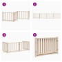 Folding dog gate with 4 panels made of fir wood, 320 cm. by , Dog kennels and fences - Ref: Foro24-352273, Price: 61,87 €, Di...