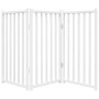 Folding dog gate 3 panels white fir wood 150 cm by , Dog kennels and fences - Ref: Foro24-352278, Price: 47,20 €, Discount: %