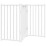 Folding dog gate 3 panels white fir wood 150 cm by , Dog kennels and fences - Ref: Foro24-352278, Price: 47,20 €, Discount: %