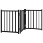 Folding dog gate 3 panels, black fir wood, 150 cm by , Dog kennels and fences - Ref: Foro24-352284, Price: 35,80 €, Discount: %