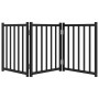 Folding dog gate 3 panels, black fir wood, 150 cm by , Dog kennels and fences - Ref: Foro24-352284, Price: 35,80 €, Discount: %