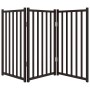 Folding dog gate 3 panels, black fir wood, 150 cm by , Dog kennels and fences - Ref: Foro24-352286, Price: 47,20 €, Discount: %