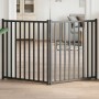 Folding dog gate 2 panels, black fir wood, 160 cm by , Dog kennels and fences - Ref: Foro24-352290, Price: 45,22 €, Discount: %