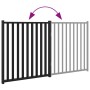 Folding dog gate 2 panels, black fir wood, 160 cm by , Dog kennels and fences - Ref: Foro24-352290, Price: 45,22 €, Discount: %