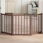 Folding 3-panel fir wood dog gate, brown, 150 cm by , Dog kennels and fences - Ref: Foro24-352292, Price: 35,13 €, Discount: %