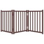 Folding 3-panel fir wood dog gate, brown, 150 cm by , Dog kennels and fences - Ref: Foro24-352292, Price: 35,13 €, Discount: %