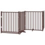 Folding dog gate 4 panels made of brown fir wood 320 cm | Foro24|Onlineshop| Casa, Jardín y Más Foro24.es