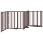 Folding dog gate 4 panels made of brown fir wood 320 cm | Foro24|Onlineshop| Casa, Jardín y Más Foro24.es