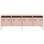 TV stand made of cold-rolled steel in pink, measuring 135x39x43.5 cm. by , TV Furniture - Ref: Foro24-851305, Price: 228,88 €...