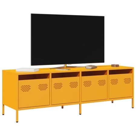 Mueble para TV acero laminado en frío amarillo 135x39x43,5 cm de , Muebles TV - Ref: Foro24-851307, Precio: 228,88 €, Descuen...