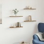 Wall shelves 4 units engineered wood oak artisan 40x20x1.5cm by , Closets and storage - Ref: Foro24-856292, Price: 23,73 €, D...