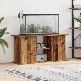 Aquarium-Holzständer in gealterter Ingenieursholzoptik, 121x41x58 cm. von , Aquarium unterstützt - Ref: Foro24-857282, Preis:...