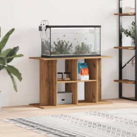 Aquarium-Holzständer aus Eichen-Ingenieurholz, handgefertigt, 100x40x60 cm. von , Aquarium unterstützt - Ref: Foro24-857275, ...