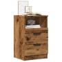 Bedside tables 2 units aged engineered wood 40x36x65 cm by , Lockers and storage cabinets - Ref: Foro24-856845, Price: 109,46...