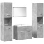 Juego muebles de baño 4 pzas madera contrachapada gris hormigón | Foro24|Onlineshop| Casa, Jardín y Más Foro24.es