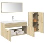 Juego de muebles de baño 4 pzas contrachapada roble Sonoma de , Muebles de baño - Ref: Foro24-3325009, Precio: 303,20 €, Desc...