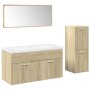 4-piece bathroom furniture set in Sonoma oak plywood | Foro24|Onlineshop| Casa, Jardín y Más Foro24.es