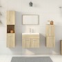 5-piece engineered wood bathroom furniture set in Sonoma oak. by , Bathroom furniture - Ref: Foro24-3325002, Price: 260,34 €,...