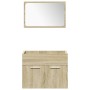 5-piece engineered wood bathroom furniture set in Sonoma oak. by , Bathroom furniture - Ref: Foro24-3325002, Price: 260,34 €,...