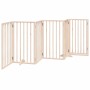 Folding dog gate 6 panels made of poplar wood 300 cm by , Dog kennels and fences - Ref: Foro24-352175, Price: 79,84 €, Discou...