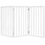 Folding dog gate with 3 panels, made of white poplar wood, 150cm. by , Dog kennels and fences - Ref: Foro24-352182, Price: 46...