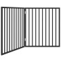 Folding dog gate, 2 panels, black poplar wood, 160 cm. by , Dog kennels and fences - Ref: Foro24-352194, Price: 45,75 €, Disc...