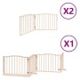 Folding dog gate with 8 panels made of poplar wood, 640 cm. by , Dog kennels and fences - Ref: Foro24-3155610, Price: 119,19 ...