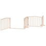 Folding dog gate with 8 panels made of poplar wood, 640 cm. by , Dog kennels and fences - Ref: Foro24-3155610, Price: 119,19 ...