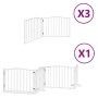 Folding dog gate 10 panels white poplar wood 800 cm | Foro24|Onlineshop| Casa, Jardín y Más Foro24.es