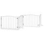 Folding dog gate 10 panels white poplar wood 800 cm | Foro24|Onlineshop| Casa, Jardín y Más Foro24.es