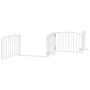 Folding dog gate 10 panels white poplar wood 800 cm | Foro24|Onlineshop| Casa, Jardín y Más Foro24.es