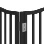 Folding dog gate, 6-panel black poplar wood, 480 cm. by , Dog kennels and fences - Ref: Foro24-3155625, Price: 102,33 €, Disc...