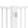 Folding dog gate with 15 panels, made of white poplar wood, 750 cm. by , Dog kennels and fences - Ref: Foro24-3155708, Price:...