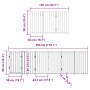 Folding dog gate with 15 panels, made of white poplar wood, 750 cm. by , Dog kennels and fences - Ref: Foro24-3155708, Price:...