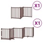 Folding dog gate 9 panels poplar wood brown 450 cm | Foro24|Onlineshop| Casa, Jardín y Más Foro24.es