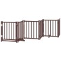 Folding dog gate 9 panels poplar wood brown 450 cm | Foro24|Onlineshop| Casa, Jardín y Más Foro24.es