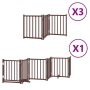 Folding dog gate with 15 panels made of brown poplar wood, 750 cm. by , Dog kennels and fences - Ref: Foro24-3155717, Price: ...