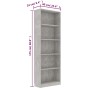 5-tier concrete gray plywood shelf 60x24x175cm by vidaXL, Bookcases and shelves - Ref: Foro24-800886, Price: 83,10 €, Discoun...